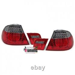 2 Feux Rouges Noirs Look M3 A Leds Bmw Serie 3 Type E46 Coupe 2003-2007 (04201)