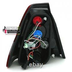 2 Feux Tuning Rouges Noirs Bmw Serie 3 Type E46 Compact (03516)