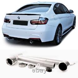 KIT EMBOUT POT INOX 2 SORTIE TYPE 340i POUR BMW SERIE 3 F30 F31