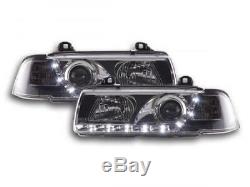 Phares Daylight set pour BMW Serie 3 coupe (type E36) annee 92-98 chrome