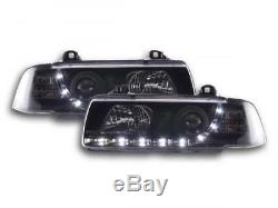 Phares Daylight set pour BMW Serie 3 coupe (type E36) annee 92-98 noir