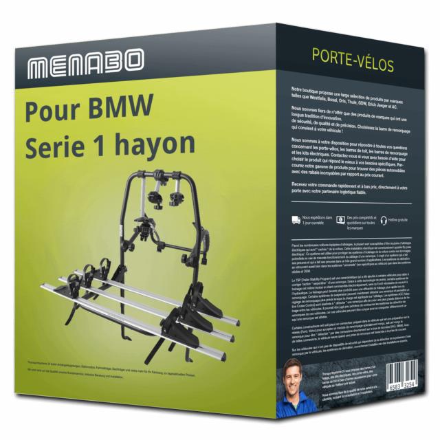 Porte-vélo Menabo Polaris 3 Pour Bmw Serie 1 Hayon Type F20/f21 3 Vélos Top